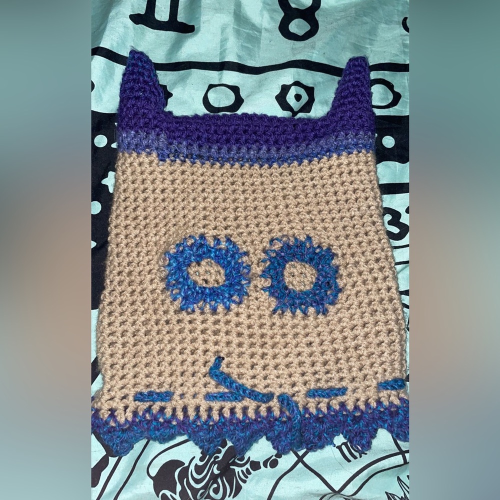 Handmade hat/mask made for a friend but they never came to get it